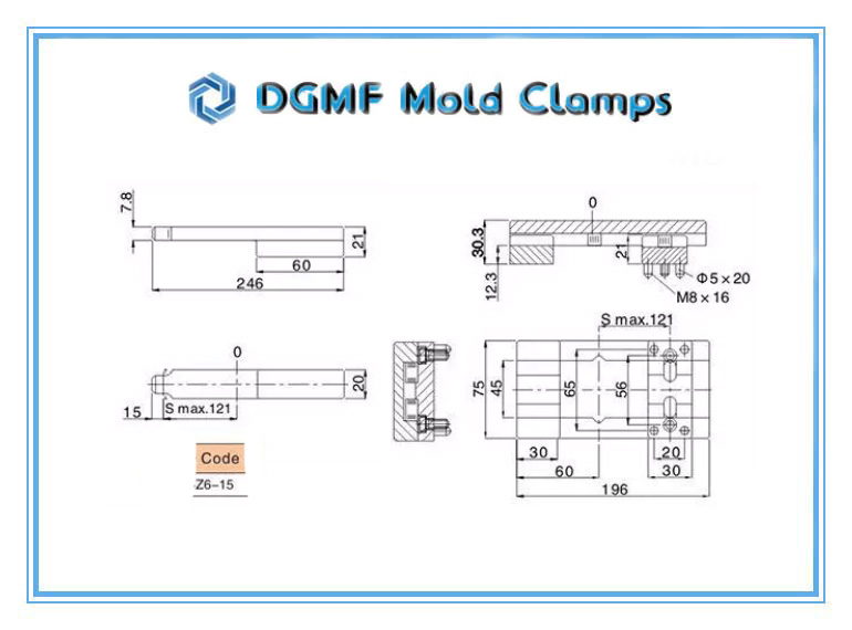 DGMF Mold Clamps Co., Ltd - Z6-15 Plastic Injection Mold Latch Lock Drawing