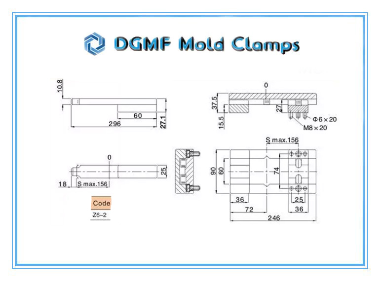 DGMF Mold Clamps Co., Ltd - Z6-2 Plastic Injection Mold Latch Lock Drawing