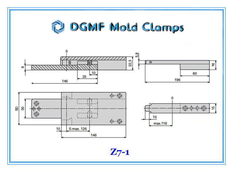 DGMF Mold Clamps Co., Ltd - Z7-1 Mold Latch Lock Drawing