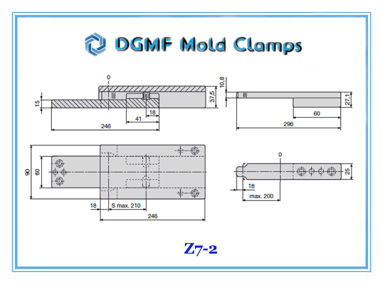 DGMF Mold Clamps Co., Ltd - Z7-2 Mold Latch Lock Drawing