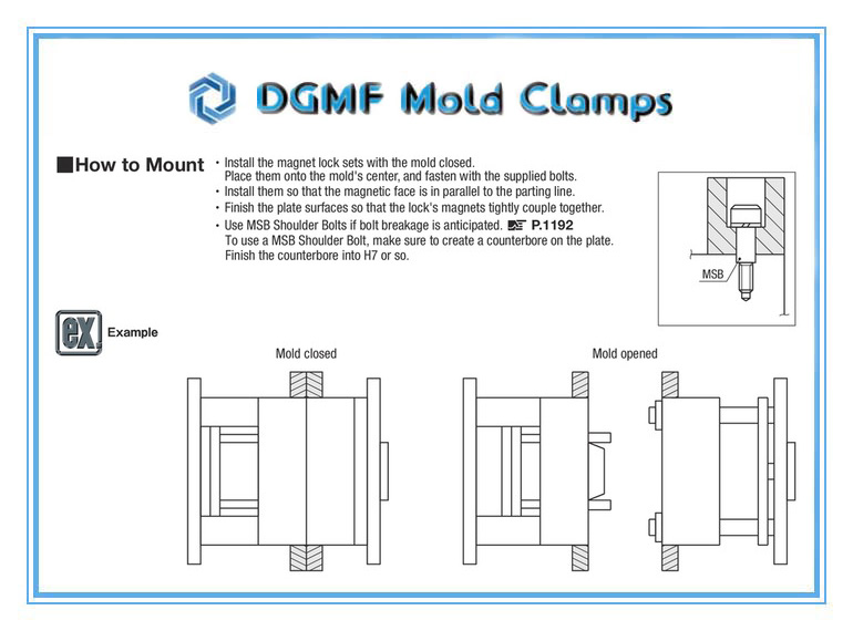 DGMF Mold Clamps Co., ltd - How to Mount Heat-resistant Magnetic Catches MLK and MKLC Latch Locks