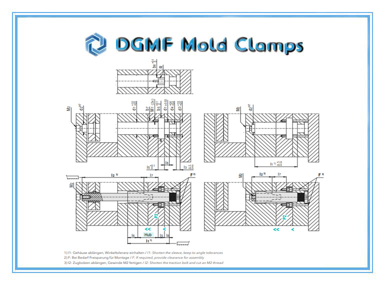 DGMF Mold Clamps Co., ltd - Plastic Mold Part E 1840 Round Latch Locking Device Installation